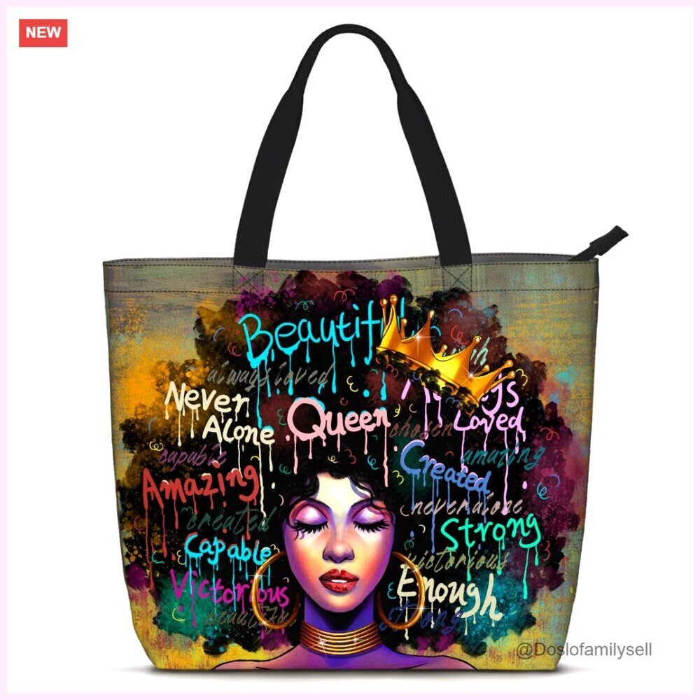 Polyester Tote Bag with Zipper Closure for Laptops Work Travel
